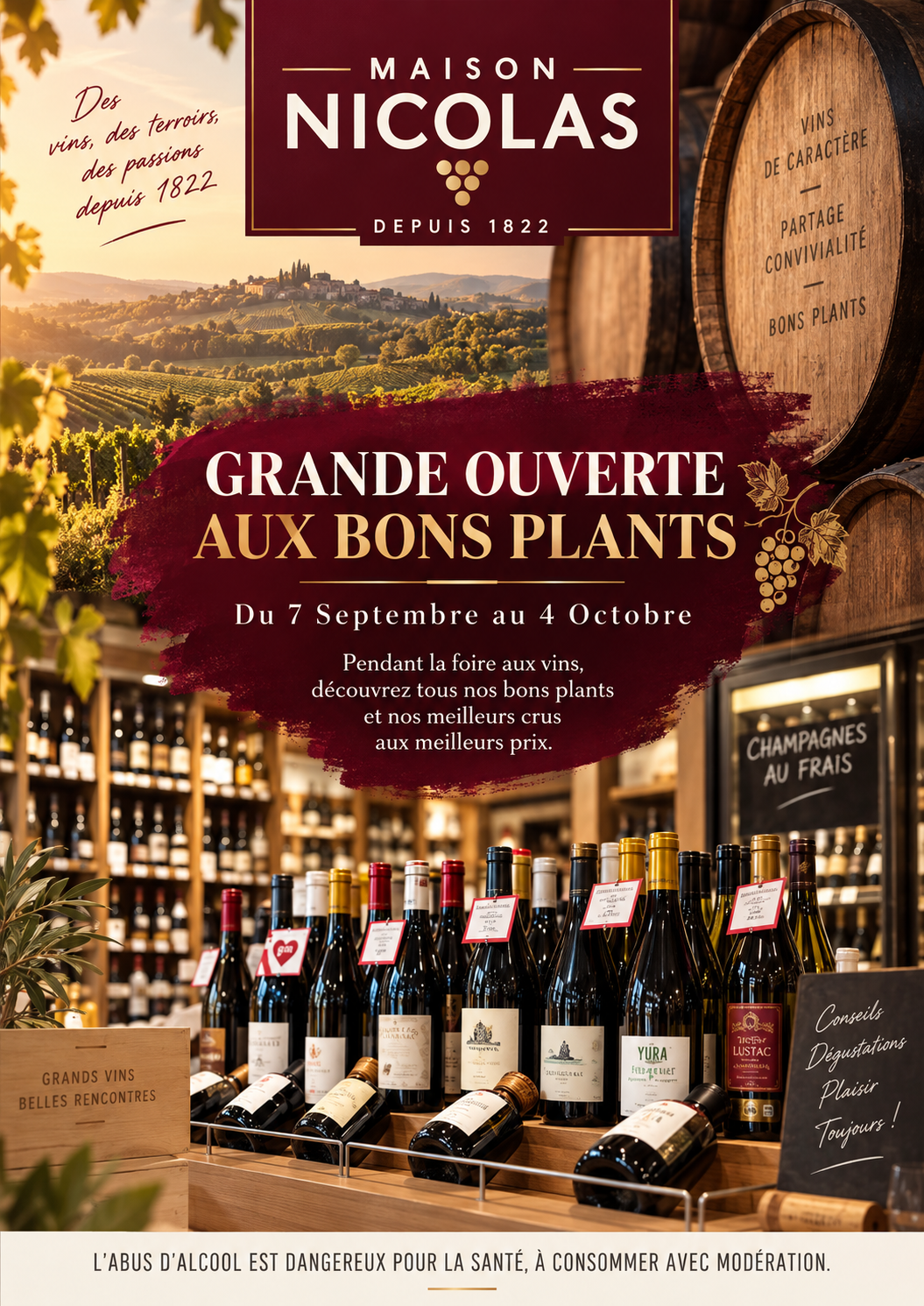 Maison Nicolas Cannes La Bocca - Foire aux vins du 7 septembre au 4 octobre 2026